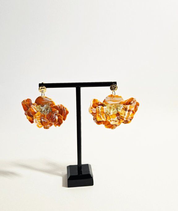 FLEUR ORANGE MARBRE