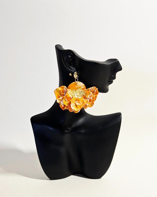 FLEUR ORANGE MARBRE