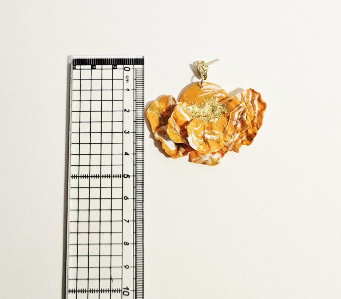 FLEUR ORANGE MARBRE
